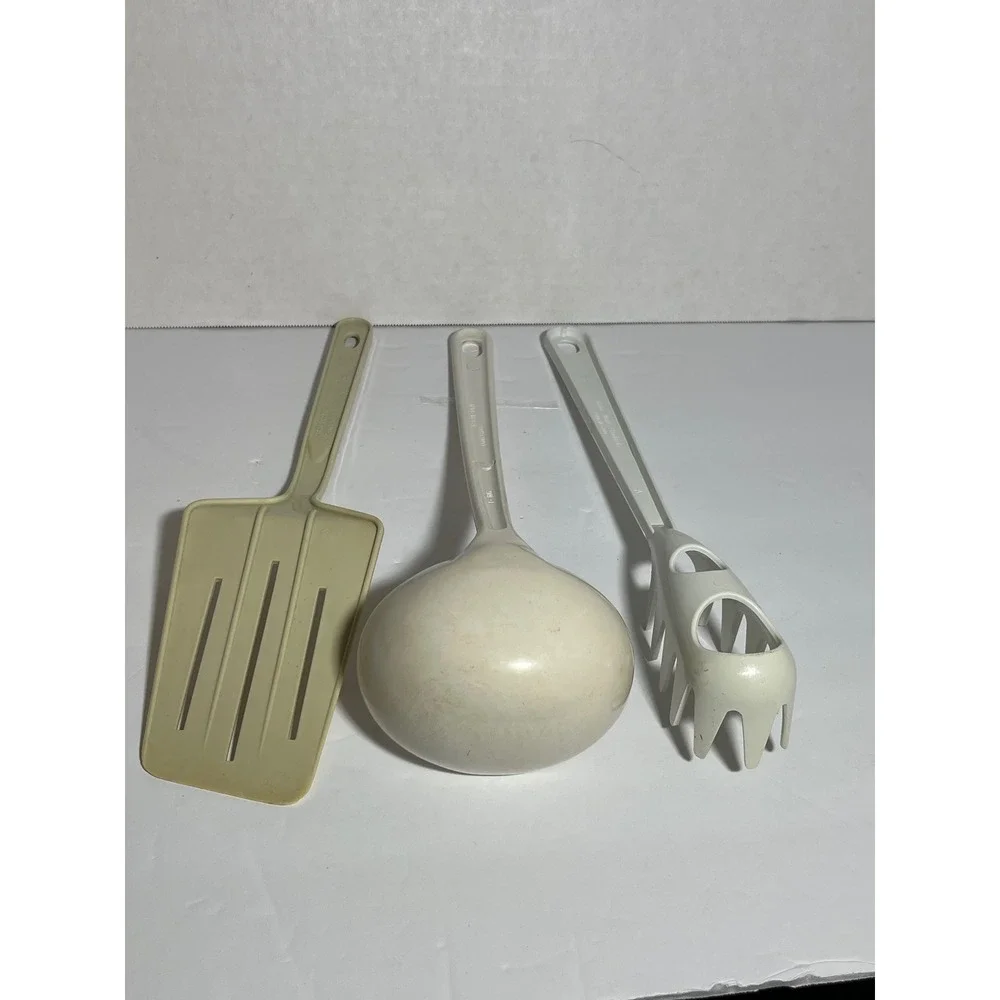 Vintage Utensils Ultratemp Tailor Made in USA Slotted Ladle Pasta Server Set/3